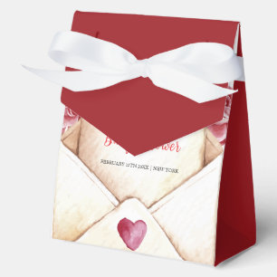 Rustic Rose Flower Sweetheart Letter Baby Shower Favor Boxes