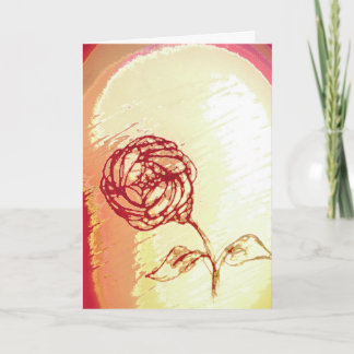 Rustic Rose Folded Blessing Greeting Card