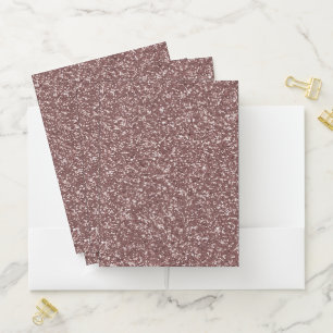 Rustic Rose Glitter Pocket Folders