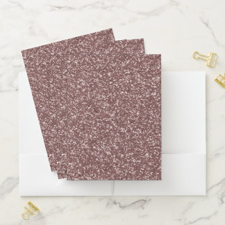 Rustic Rose Glitter Pocket Folders