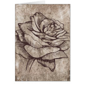 Rustic Rose Ink Drawing (Front)
