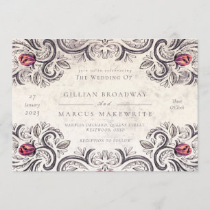 Rustic Rose Invitation