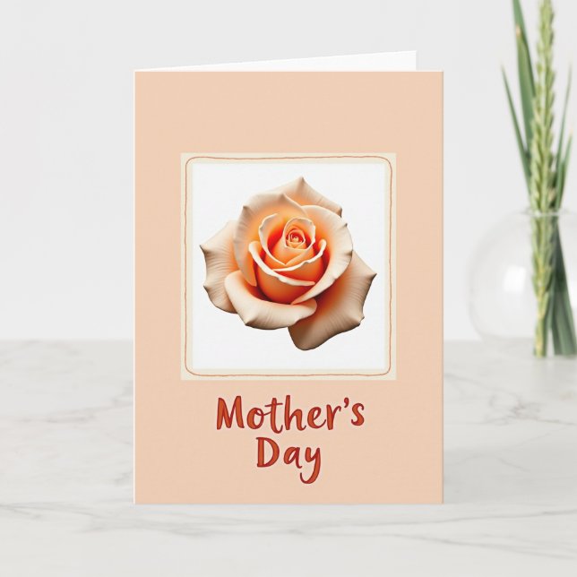 Rustic Rose Mothers Day Card (Front)