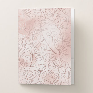 Rustic Rose Pocket Folders