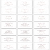 Rustic Rose Script Wedding Guest Address Labels (Front)