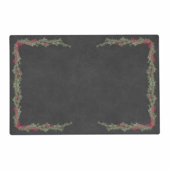 Rustic Rosemary And Berries Watercolor/chalkboard Placemat by Letsrendevoo at Zazzle