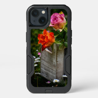 Rustic Roses and Daisies iPhone 13 Case