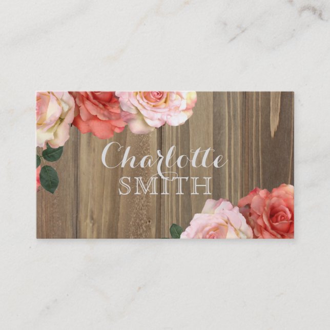 Rustic Roses Business Card (Front)