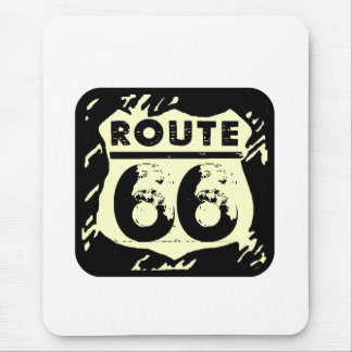 Rustic Route 66 Sign Mouse Pad