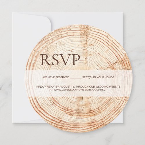 Rustic RSVP wedding round wedding website QR code  Holiday Card