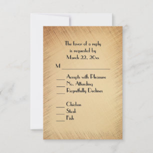 Rustic RSVP with Menu Choice