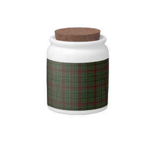 Rustic, rugged outdoors red/green plaid candy jar