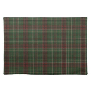 Rustic, rugged outdoors red/green plaid cloth placemat
