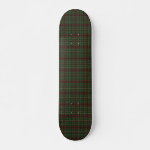 Rustic, rugged outdoors red/green plaid skateboard