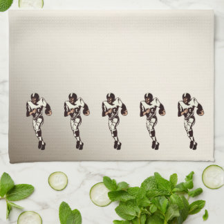 Rustic Running Back Football Players Kitchen Towel
