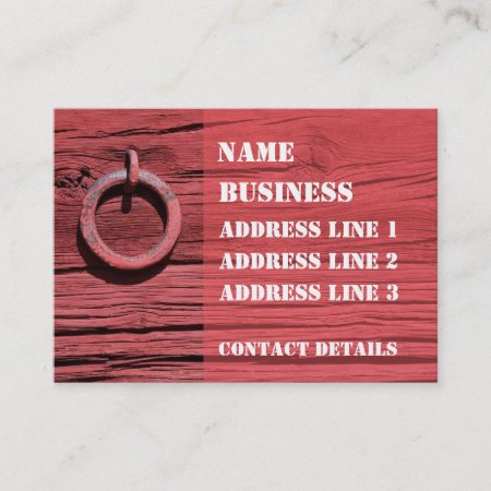 Rustic Rural Red Wooden Barn Wall Bookmark Atc Business Card