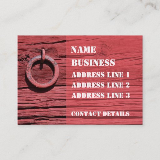 Customizable Rustic Rural Red Wooden Barn Wall Bookmark ATC Business Card Templates