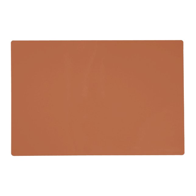Rustic Rust Brown Solid Color Placemat (Front)