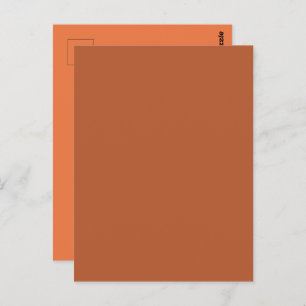 Rustic Rust Brown Solid Color Postcard