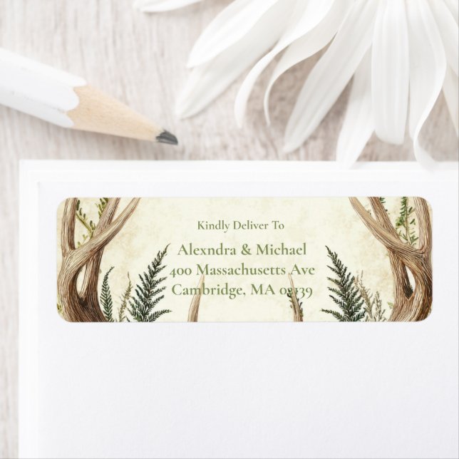 Rustic Rustic Antler Woodland Label (Insitu)