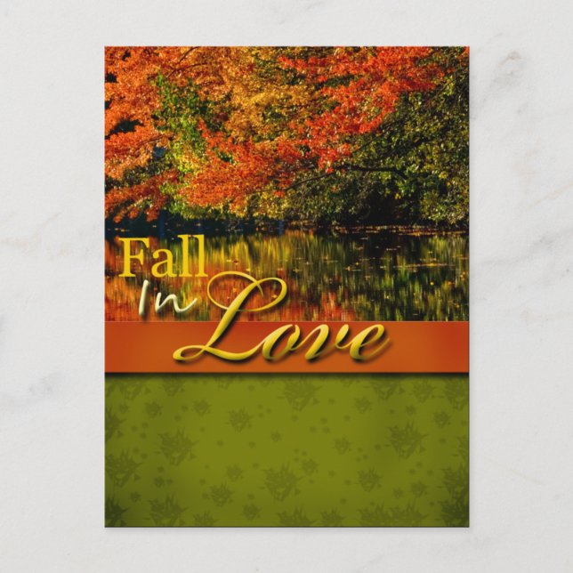 Rustic Rustic Fall In Love Wedding Postcard (Front)