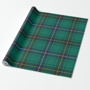 Rustic Rustic Henderson Green Christmas Tartan Wrapping Paper