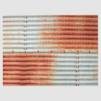 Rustic Rusty Grain Bin Siding Tissue Paper