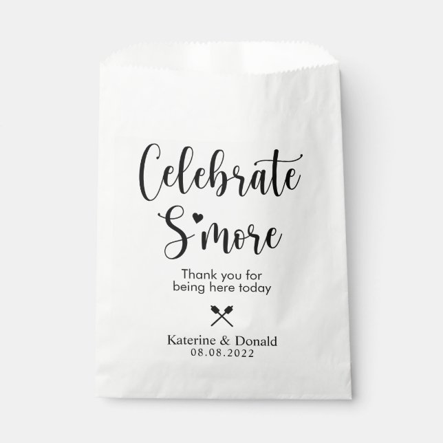 Rustic S’more Love Wedding Favor Bag (Front)