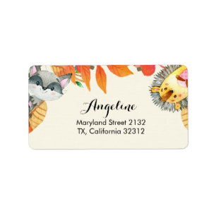 Rustic Safari Animal Address Label