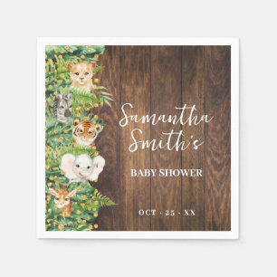 Rustic Safari Baby Shower Party Decor Napkins