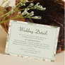 Rustic Sage and Blush Floral Wedding Details Enclosure Card