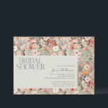 Rustic Sage Botanical Boho Bridal Shower  Invitation<br><div class="desc">Rustic Sage Botanical Boho Bridal Shower Invitation</div>