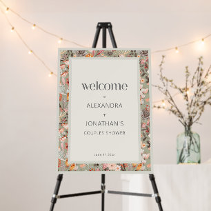Rustic Sage Botanical Bridal Shower Welcome Sign