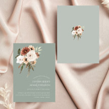 Rustic Sage Green and Peach Floral Wedding