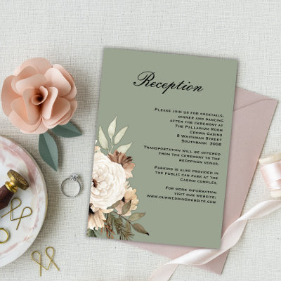 Rustic Sage Green Boho Wedding Reception