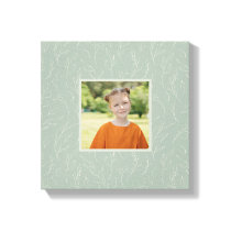 Rustic Sage Green Botanical Floral Custom Photo Canvas Print