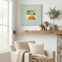 Rustic Sage Green Botanical Floral Custom Photo