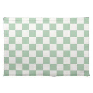 Rustic Sage Green Buffalo Check Cloth Placemat
