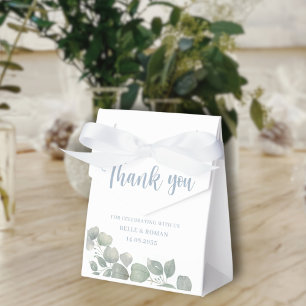 Rustic Sage Green Eucalyptus Wedding Favor Boxes