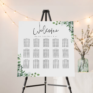 Rustic Sage Green Eucalyptus Wedding Seating Chart Foam Board