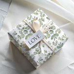 Rustic Sage Green Eucalyputus  Watercolor Wrapping Paper<br><div class="desc">Embrace the charm of rustic simplicity with our eucalyptus design, showcasing whimsical leaves delicately hand-drawn and painted in watercolor. This seamless pattern boasts a multi-directional repeat, offering a dynamic visual appeal. Each sheet of gift wrap features a unique scale, ensuring versatility for any occasion, whether it's a wedding, bridal shower,...</div>
