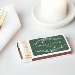Rustic Sage Green Floral Wildflower Wedding Favor Matchboxes<br><div class="desc">This lovely rustic wedding matchbox features a deep sage green background with white wildflowers and elegant typography. It's the perfect design for a rustic yet elegant wedding and coordinates with our Rustic Wildflower collection...  See the design collection for more items.</div>