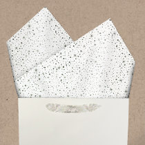 Rustic Sage Green &amp; Galaxy Stars Falling Snow Tissue Paper