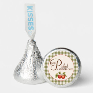 Rustic Sage Green Gingham Apple Bridal Shower Hershey®'s Kisses®