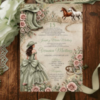 Rustic Sage Green Princess Western Quinceañera