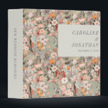 Rustic Sage Green Taupe Floral Boho Custom Wedding 3 Ring Binder<br><div class="desc">Rustic Sage Green Taupe Floral Boho Custom Wedding Binder</div>