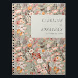 Rustic Sage Green Taupe Floral Boho Custom Wedding Notebook<br><div class="desc">Rustic Sage Green Taupe Floral Boho Custom Wedding Notebook</div>