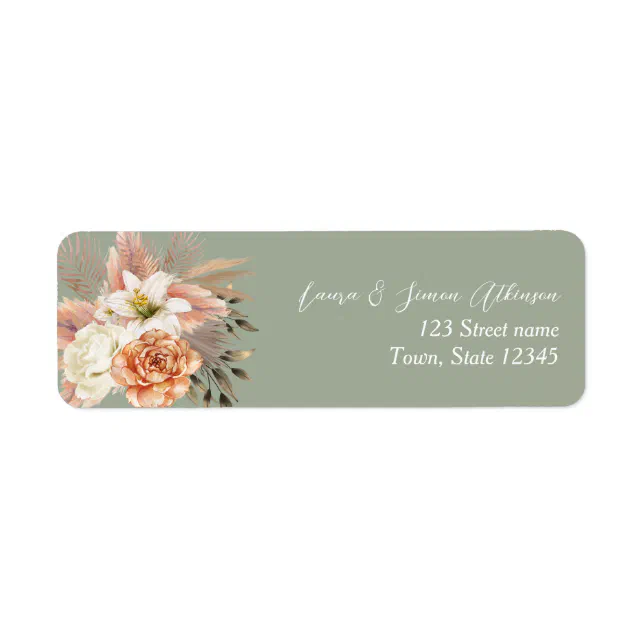 Bahan Rustic Label Rustic Sage Green Wedding Address Label | Zazzle