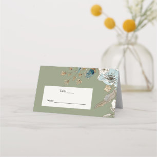 Rustic Sage Green Wedding Place Card
