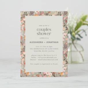 Rustic Sage Wildflower Botanical Couples Shower Invitation